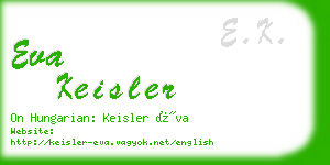 eva keisler business card